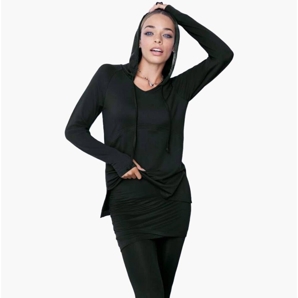 CABI Fireside Long-Sleeve Pullover Hoodie Sweatshirt (Black | Size S) - Picture 3 of 10